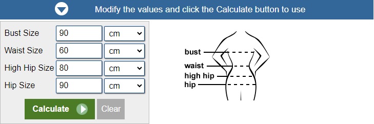 body shape calculator online